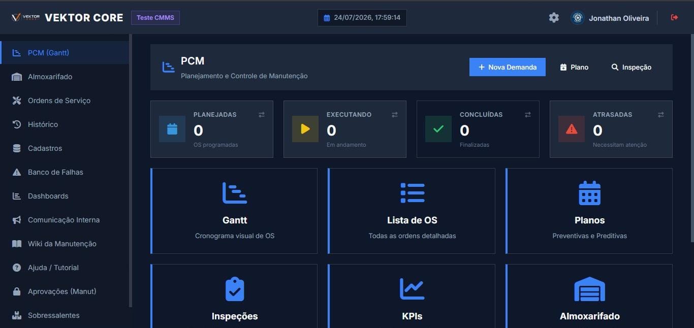 Dashboard Principal VEKTOR CORE