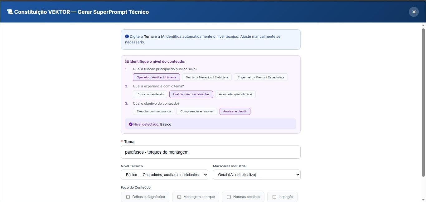 SuperPrompt IA VEKTOR CORE